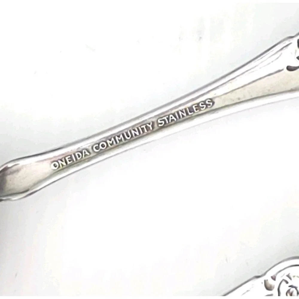 Set of 3 Oneida Oval Soup Spoons‎ Plantation 7 inch Stainless Flatware Community